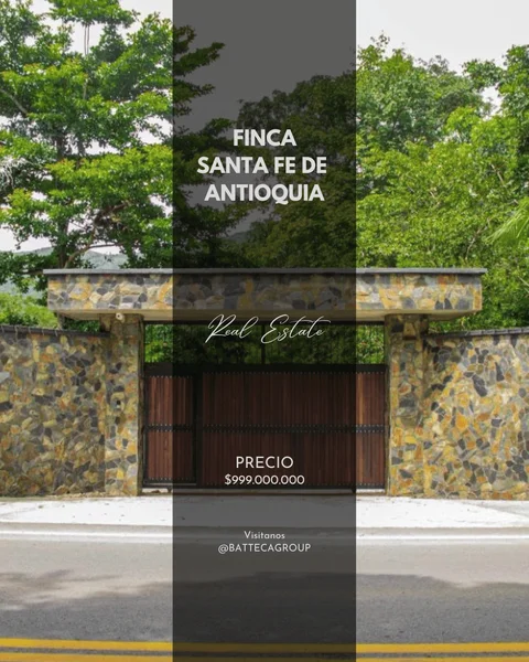 Finca tradicional campestre en Santa Fe de Antioquia