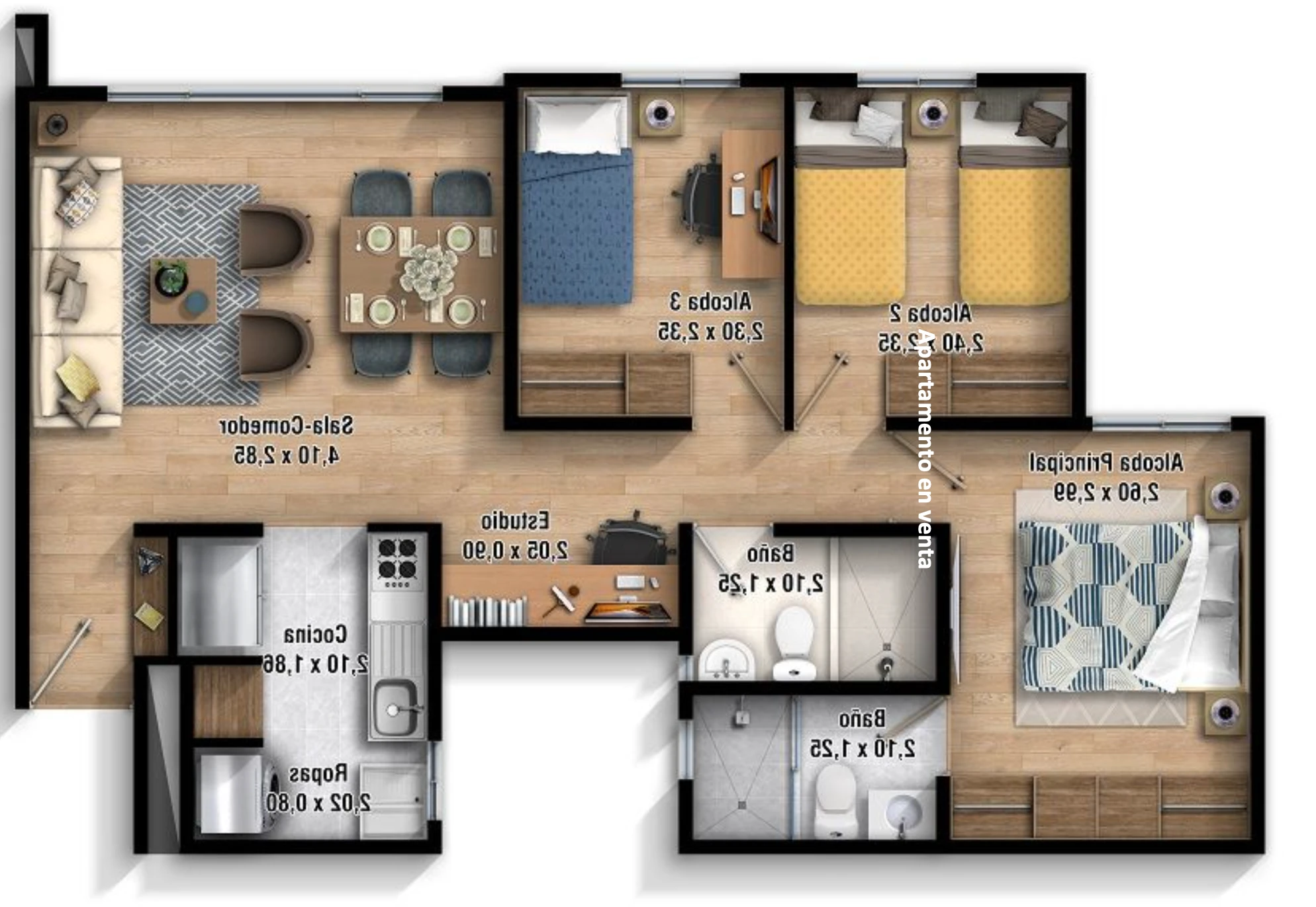 Hermoso apartamento ultimo piso en conjunto club House