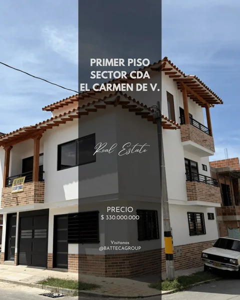 Primer piso esquinero en venta