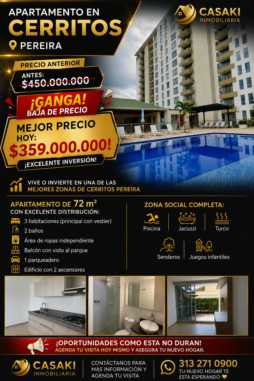 🔥 ¡GANGA EN CERRITOS! 🔥 Apartamento en venta