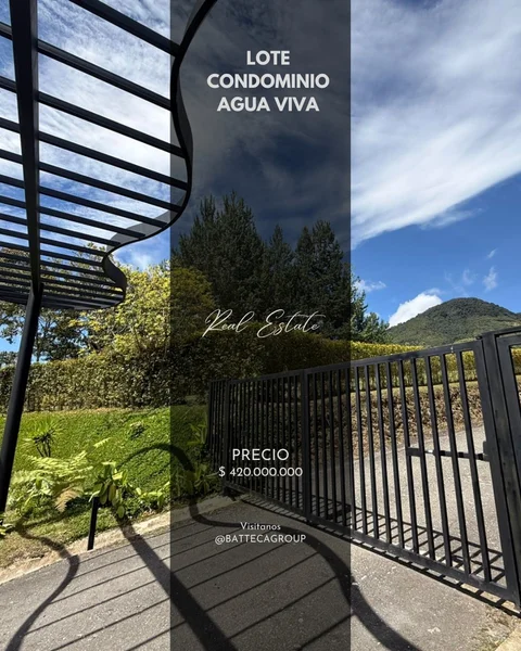 Se vende lote en condominio agua viva 