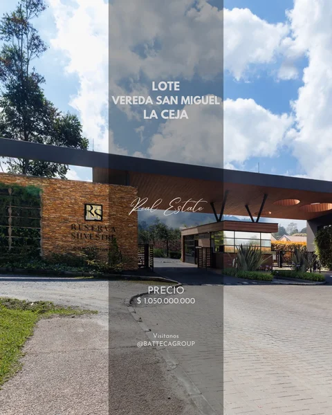 En venta lote campestre en parcelación Reserva Silvestre - La Ceja