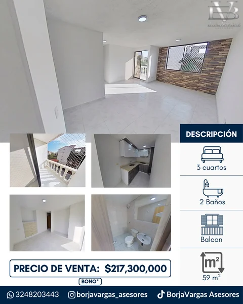 APARTAMENTO EN VENTA BALCONES DE SAN MARINO HABI